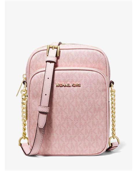 sac michael kors jet set travel rose|Jet Set Travel Medium Signature Logo Satchel .